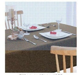 Khootiウォッシャブルポリジュートテーブルクロス/カバー耐熱ダイニングテーブルキッチンテーブル用カバーを配置コーヒーセンターテーブル、120 x 150 cm （カラー-ブラウン）
