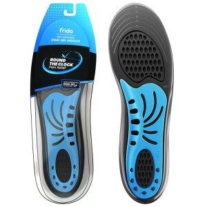 Frido Dual Gel Insoles, Everyday Shoe Inserts, All Day Comfort and Support, For Work and Casual Shoes. (Available for Men and Women in sizes 5-9 UK ) - Pack of 1 Pair