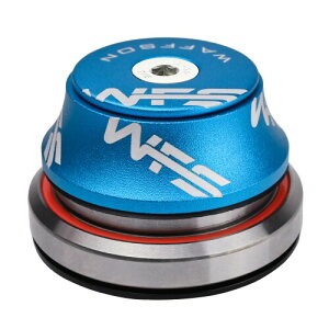 "WFS HY877 1-1/8"" to 1-1/2"" Tapered Integrated Headset Set for Tapered Head Tubes - CNC Aluminum Alloy, Threadless, Sealed Bearings for Mountain Bike, City, Road Bikes, MTB & BMX, Blue"