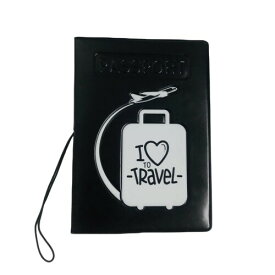 (Morices) パスポートケースカバー パスポート カードケース PUレザー 多機能収納ポケット おしゃれ 海外出張 旅行 軽量 防水 男女兼用(ブラック)