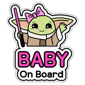 baby on board sign for car (06. Yoda Girl) - xr[I{[h-΂zՂ܂-xr[I{[hSW-킢Ėʔxr[CJ[XebJ[op[ɓ\Ă܂
