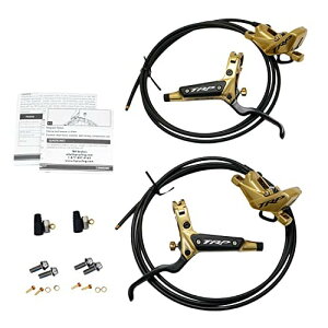 TRP DH-R EVO HD-M846 Hydraulic Disc Brake Set 4-Piston Caliper (F+R), Gold, STB2707