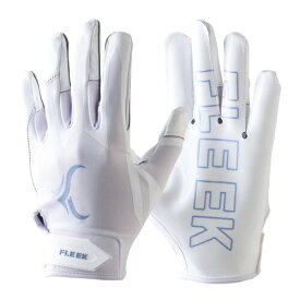 FLEEK EXTRA-FIT GLOVES 2.0 ホワイト・クリスタル アメリカンフットボール 進化グリップ 高フィット感 アメリカンフットボール用 白白 (2XL)