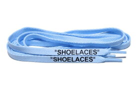 (BlackWorks) SHOELACES シューレース 左右1set 15色 120cm 140cm 160cm フラットタイプ 靴紐 平紐 スニーカーカスタム (140cm, ライトブルー × ブラック)