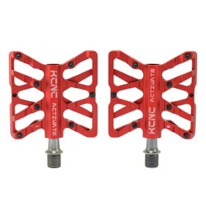 KCNC KPED12 MTB Extrusion and CNC Platform Pedals, Red, SK2549, KPED12-001R