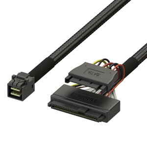 LINKUP SATA�d���t���A����16G U.2�P�[�u���i85[�I�[��] 85 ohm PCIE 3.0 Mini SAS HD-U.2 / SFF-8643-SFF-8639�P�[�u���j - 0.9m / 3�t�B�[�g