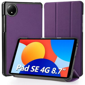Hianjoo Xiaomi Redmi Pad SE 4G 8.7�C���` �Ή� �P�[�X �^�u���b�g�P�[�X Xiaomi Redmi Pad SE 8.7�C���` �Ή� �J�o�[ �X�^���h�@�\�t�� �I�[�g�X���[�v�@�\ �S�ʕی�P�[�X �ϏՌ� �C�菝�h�~ - �p�[�v