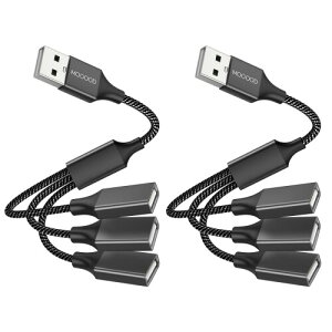 MOGOOD 3-in-1 USBXvb^YP[u USBd1IX3XUSB 2.0A_v^1-3 USB USBgP[uUSB}`|[g[d/f[^]/m[gp\R/Mac(2pbN)