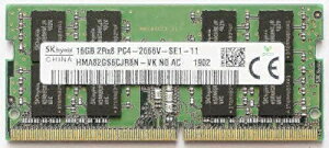 SK HYNIX 16GB 2RX8 DDR4 SO-DIMM PC4-21300 2666MHZ Memory Module HMA82GS6CJR8N-VK