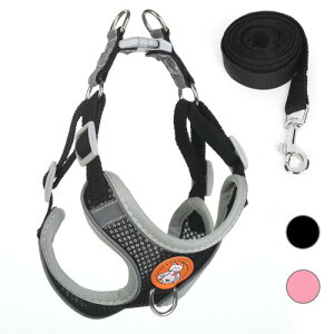 SUTINE 猫 犬 ハーネス 胴輪 小型犬 超小型犬 ペット ハーネス りーど 首輪 子猫 イヌ 胴輪 犬散歩リード 通気性 ペットハーネス 150cmリード 黒 (黒, s)