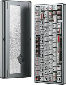 WOBKEY RAINY 75 RT/TTC KOM RGB�X�C�b�`����/���s�b�g�g���K�[�Ή��Q�[�~���O���C�L�[�{�[�h/�t���A���~�P�[�X/�z�b�g�X�����Ή�/RGB/�����\ / 75%�T�C�Y/81�L�[ (�O���[RT(�J�[�{���v���[�g))