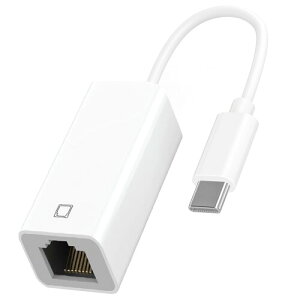 USB-C LAN �L��LAN�A�_�v�^100Mbps �������ʐM USB Type C to RJ45 �l�b�g���[�N�A�_�v�^�[ �v���O�A���h�v���C �d���s�v For iPhone�V���[�Y, MacBook Pro/Air 2023, iPad Pro, S23, XPS 17�ȂǂɑΉ� �i�z���C�g�j