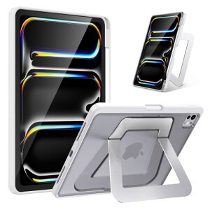 HEIGKOIK iPad Pro 11�C���` �P�[�X�iM5/M4�A2025/2024�j��p�J�o�[ �A���~���ߎ� �c���X�^���h �y���V���z���_�[�t�� ���^ �y�� �ϏՌ� �������J�o�[(�z���C�g)