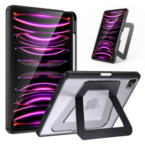 HEIGKOIK iPad Pro 11�C���` �P�[�X ��4/3/2����(2022/2021/2020)��p�J�o�[ �A���~���ߎ� �c���X�^���h �y���V���z���_�[�t�� ���^ �y�� �ϏՌ� �������J�o�[ (�u���b�N)