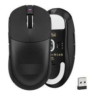 ATTACK SHARK X8PLUS �Q�[�~���O�}�E�X ���C�����X���� 40K�Z���T�[ �y��55g 1K�|�[�����O���[�g ��x�� 2.4G/Bluetooth/USB�L�� �[�d�� 6�v���O�����{�^�� 200���ԘA���g�p�\ �u�Z�K�F�؎擾�ς�