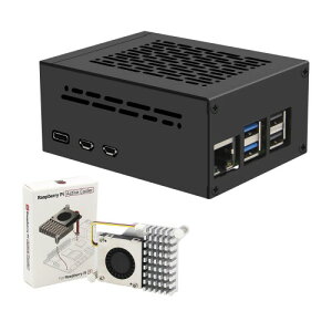 Geekworm Raspberry Pi 5 �P�[�X�A ���Y�p�C�����N�[���[���t���APi 5��X1000 / X1001 / X1003 / X1004 / M901�g���{�[�h�ɓK�p