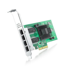ipolex 1G Gigabit lbg[NJ[h(NIC),CeI350-AM4 Rg[[t,10/100/1000Mbps PCI Express lbg[N A_v^[,Quad RJ45 |[g,PCI-E 2.1 X4,Ce I350-T4݊