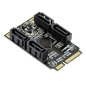 NFHK Mini PCI-E PCI Express to SATA 3.0 4|[gA_v^[Ro[^[ 6Gbps n[hhCugJ[h SSDp