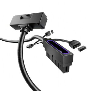 AsiaHorse Hydrus 24�s�� PC�p�X���[�u�P�[�u�� �}�U�[�{�[�h�pPC�d�� �����P�[�u�� (18 AWG�����\���R�A) 30CM 1�{��24�s�� �}�U�[�{�[�h ���� 2000W��16 AWG HYDRUS-24PIN-BLACK-L-30CM