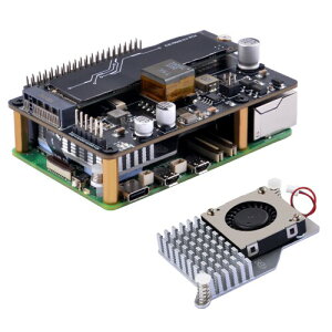 GeeekPi P33 M.2 NVME M-Key PoE+ �n�b�g�ARaspberry Pi 5�p�A����Raspberry Pi 5�A�N�e�B�u�N�[���[�t���AM.2 NVMe SSD 2230 2242 2260 2280���T�|�[�g