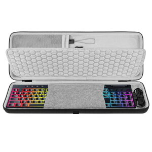 Geekria �L�[�{�[�h �P�[�X ���C�U�[ Razer BlackWidow V4 Low Profile/DeathStalker V2, Corsair K100 AIR�ɑΉ� �n�[�h�V�F�� �g���x�� �L�������O�o�b�O (�_�[�N�O���[)