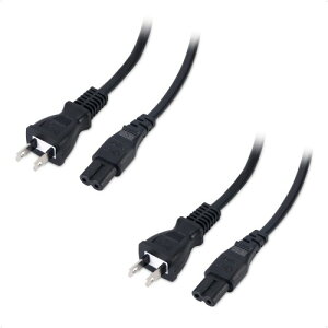 Cable Matters 2�{�Z�b�g AC�d���P�[�u�� - 1m�A���K�l�^ 2�s���\�P�b�g�i125V/7A�j�A IEC60320 C7 ���K�l�P�[�u�� �d���R�[�h