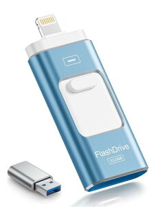 512GB ROSPE Lightning/Type-C/USB 3.0 3in1 �t���b�V���h���C�u ���ʑ}���X�}�z iOS/Android/PC�Ή� �p�\�R���Ή� USB������ �������[�X�e�B�b�N �ʐ^/����/�o�b�N�A�b�v �e�ʕs������ �����f�[�^�]�� �O