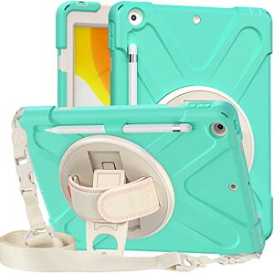 カラフル iPad5 iPad6 ケース iPad 9.7インチ 2017 2018ケース 斜め掛け 360°回転 スタンド ショルダーストラップ ハンドベルト アイパッド6 5 ケース ペンホルダー付き 頑丈 お洒落 格好いい 耐衝