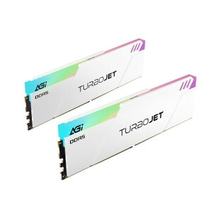 AGI UD858 DDR5 6000MHz 32GB(16GB×2枚) デスクトップPC用 メモリ TURBOJET RGBシリーズ 白ヒートシンク付きシリーズ CL30 AGI6APD16UD858