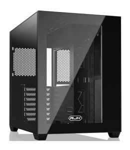 RAIJINTEK ���C�W���e�b�N PC�P�[�X PAEAN C7 BLACK ATX�Ή� �~�h���^���[�^ �����K���X �f���A���`�����o�[�݌v (0R20B00222)