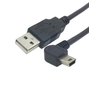 KKM-���u�V���[USB 2.0 �~�j�P�[�u�� USB(A)�I�X-USB(miniB)�I�X L�^ �㉺���E90°�����ϊ��P�[�u�� �����b�L�t�� ����480Mbps�̃f�[�^�]���������[�h (0.5m��L 1��)