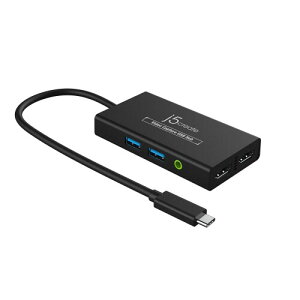 j5create ライブ配信 キャプチャーボード 1080pフルHD録画配信 4K30Hz HDMI出力 大画面チャット確認 Power Delivery60W対応 USB3.0ハブ搭載 ライブコマース 雑談ライブ ゲーム実況 DisplayPort Alt Mode対応 W