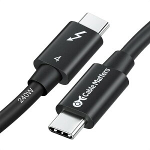 (Intel F) Cable Matters 40Gbps Thunderbolt 4 P[u - 0.3mA8K@60HzE240W[dA T_[{g4 P[uA USB4 / Thunderbolt 3 / USB-Cʌ݊AubNAMacBook Air Pro/iPad Pro/AirΉ