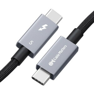 (IntelF) Cable Matters 80Gbps ґgThunderbolt 5 P[u - 0.5mA(ő120Gbpsш敝u[XgE240W[dE8K / 4K 540Hz)AT_[{g5P[uAThunderbolt 4/USB4/USB-CΉAubN