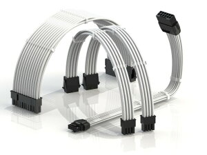 LINKUP - AVA 12VHPWR PCIE 5.0 �d�����j�b�g�����X���[�u�P�[�u�� | 600W 16AWG | UL�K�i�F��E�X���[�u�t���W���P�b�g�E���`�v���O | RTX5000 RTX4000 GPU�p��4�{�Z�b�g | �Q�[���̃p�t�H�[�}���X����