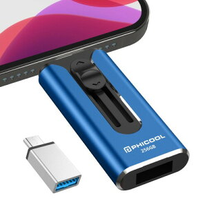 PhoneΉ USB256GB 4in1 phone f[^ۑ iOS/Type-C/USB/Micro usb phone ʐ^obNAbvCh ^Cvc usb phone OtXg[W Phone/Pad/PC/Macbook/AndroidΉ gїeʕs u