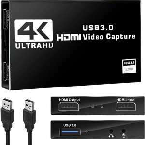 BotthHealth 4K HDMI �L���v�`���[�{�[�h �p�X�X���[ 1080P 60FPS USB3.0 �Q�[���L���v�`���[ �r�f�I �t��HD 60Hz �r�f�I�L���v�`���[ �Q�[���������z�M�A��c�A���C�u�r�f�I�z�M�A��ʋ��L�A�^���