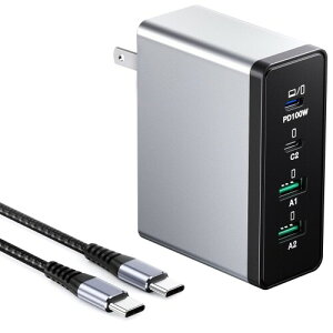o140W USB C[d ^CvC GaN }[d 4|[g RpNgPDvO (2x USBC+2x USBA) Ǌ|\Pbg ő4䓯[ PSEZpKi PD3.0/QC3.0/PPS[d MacBook/^ubg/m[gp