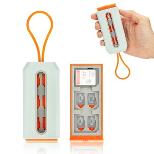 JJC o SD & Micro SD J[hP[X 6  SD/SDHC/SDXCJ[h + 12  MSD/Micro SD/TF J[h[\ y RpNg ^тȒP