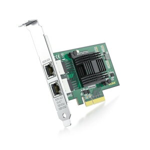 ipolex 1Gbps LAN�J�[�h �l�b�g���[�N�J�[�h Intel I350AM2�`�b�v�Z�b�g Intel I350-T2 �f���A�� RJ45�|�[�g PCI-E2.1X4 NIC