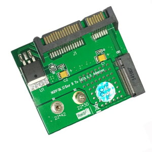 WLGQ NGFF M.2 Key B SSD - SATA 2.5 7+15�s�� ���C�U�[�J�[�h �\���b�h�X�e�[�g�h���C�u�A�_�v�^�[ PCBA