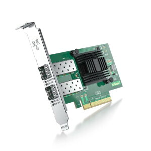 ipolex 10G�l�b�g���[�N�J�[�h Intel X520-DA2/X520-SR2 82599ES �����{�[�h�i�`�b�v�j����,�f���A��SFP+�|�[�g,PCI-E X8, PC�T�[�o�p