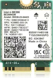 �C���e�� Wi-Fi 7 BE200NGW 802.11BE 9300Mbps Bluetooth 5.4 ���b�v�g�b�v����уf�X�N�g�b�v�pWLAN WiFi 7 Wireless Module Windows10/11 �Ή�