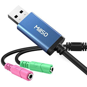 MillSO USB I[fBI ϊA_v^ Ot TEhJ[h USB 3.5mm ~j WbN wbhzE}CN[q hCosv PS5 PS4 MacBook Mac Mini iMac Windows PCȂǂɑΉ u[ 30cm