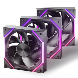AsiaHorse Nyota ARGB PC �t�@�� 120MM 3�{ �t��(�z�C) �P�[�X�t�@�� (���\�Ɣ��w�̗Z��) (�É�) 4Pin PWM�A5V 3Pin ARGB 2000RPM/61.5 CFM/�����x�E�����\HDB�x�A�����O/�쓮����50,000����/16��LED���C�g�BAsus A