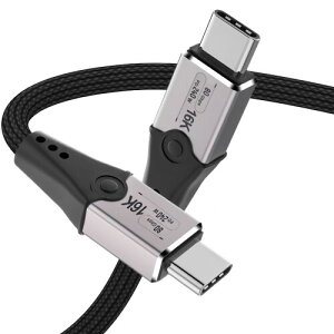 Leehitech 1M 80Gbps o] Thunderbolt 5 P[u 240W}[d USB-C to USB-C P[u 120Gbps ш敝u[Xg 16K ʕie Thunderbolt 4/3, iPhone 16/15, MacBook, iPad Pro, iMac, Galaxy S24/23 Ή
