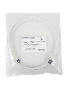 ���{���� Cat6A �V�[���hLAN�P�[�u�� 26AWG�P�� ���F3m(�P�[�u���O�a6.0mm) SD10G-S-MP4R-3 WH 568B B