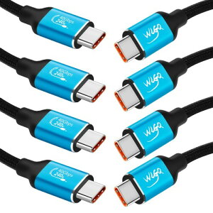 WLGQ usb c USB4 40Gbps f[^] 240Wd ^Cvc P[u,Thunderbolt 4 Thunderbolt 3 Ή USB-C 3.2 Gen 2 thunderbolt4 P[u - 1tB[g(0.3m)-4{