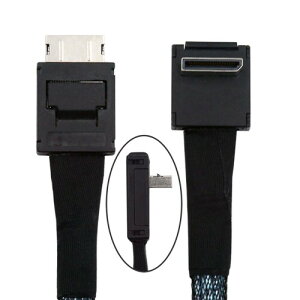 xiwai _EAO 90xRlN^ fAV[h OcuLink PCIe 4.0 PCI-Express SFF-8611 4i IX - SFF-8611 IX f[^ANeBuP[u OeGPU SSDpA80cm, ubN, SF-014-DN-0.8M-XY