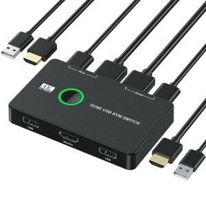 ZARPA 4K KVMXCb` 21o HDMI KVMؑ֊ PC2p v^ }EX L[{[hȂǂL usbؑ֊ 4K@60Hz USBP[u×2 HDMIP[u×2 ȒPڑ {t